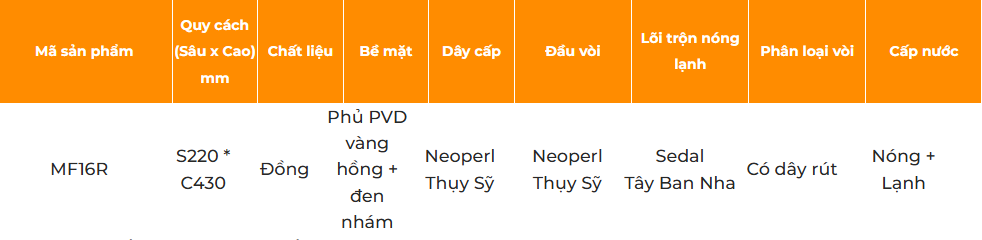 Vòi rửa cao cấp đen nhám GARIS MF16R
