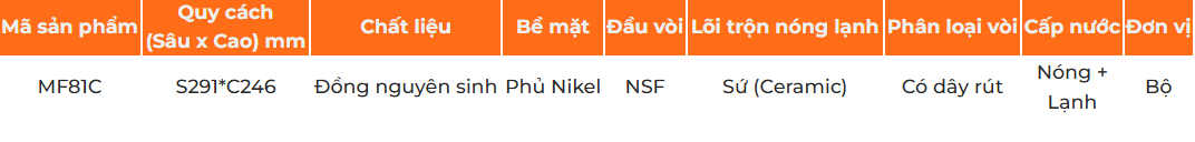 Vòi rửa bát Nhật Bản GARIS MF81C