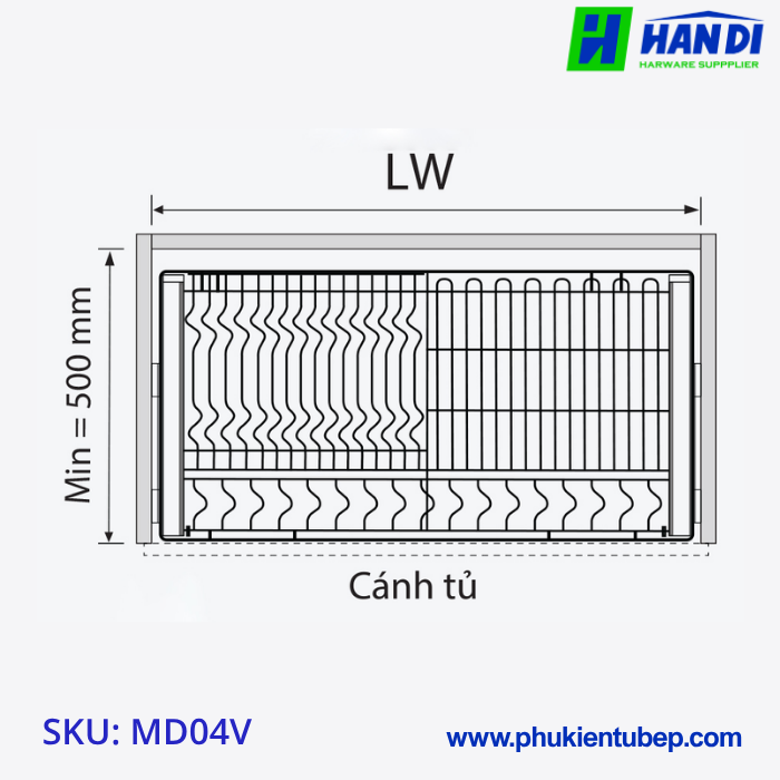 Giá xoong nồi/ bát đĩa GARIS MD04.70V, MD04.80V, MD04.90V
