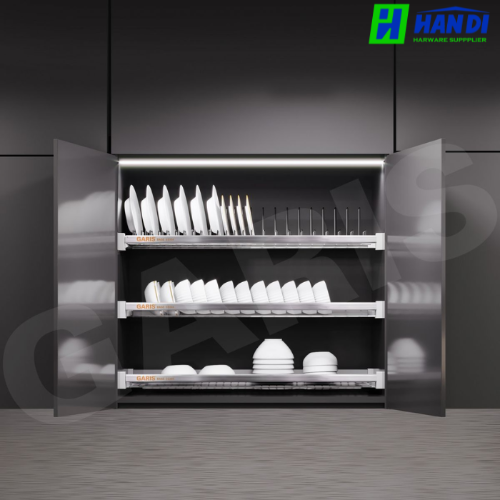 Giá bát đĩa cố định 3 tầng GARIS GB07.80E, GB07.90E