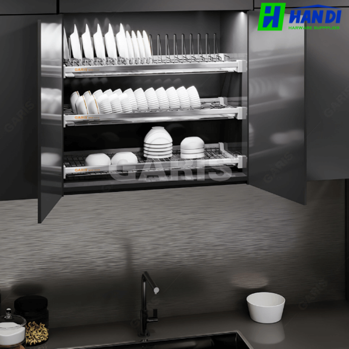 Giá bát đĩa cố định 3 tầng GARIS GB07.80E, GB07.90E