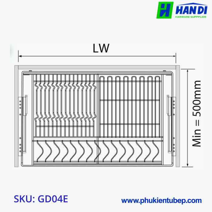 Giá bát đĩa đa năng nan dẹt GARIS GD04.60E, GD04.70E, GD04.80E, GD04.90E