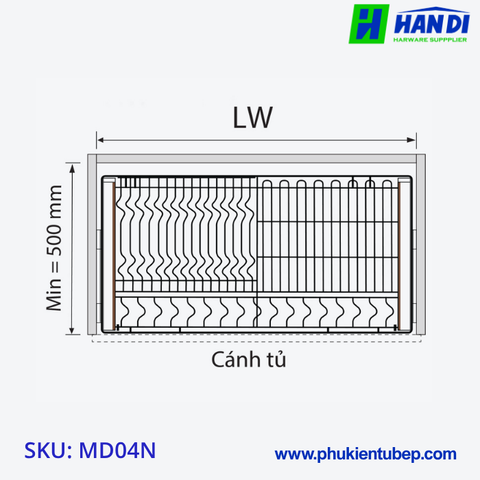 Giá xoong nồi/ bát đĩa GARIS MD04.70N, MD04.80N, MD04.90N