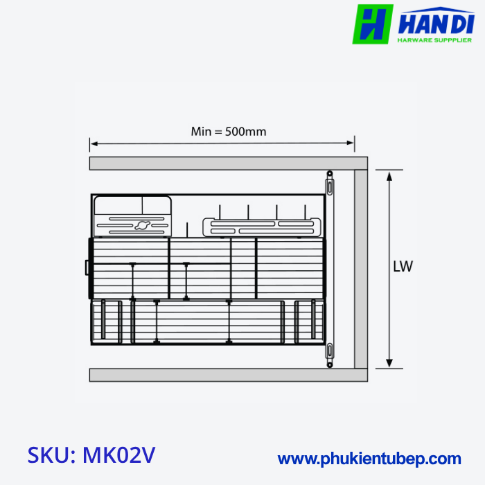 Giá đựng gia vị chai lọ GARIS MK02.25V/ 30V/ 35V/ 40V