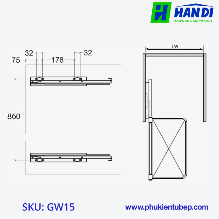 Giá để đồ đa năng 3 tầng GARIS GW15