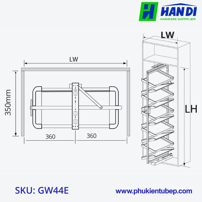 Giá để giày 12 tầng GARIS GW44E
