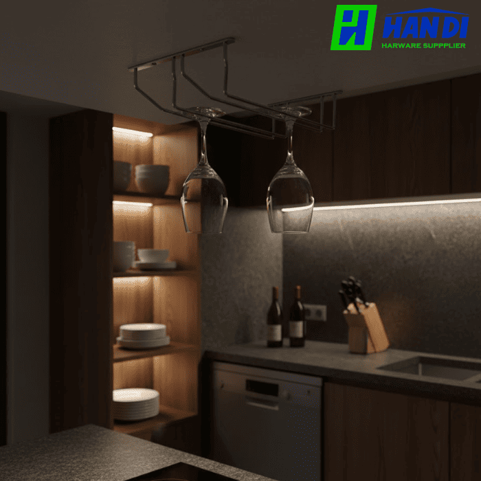 Giá treo ly đôi Inox 304 GARIS GI04.6