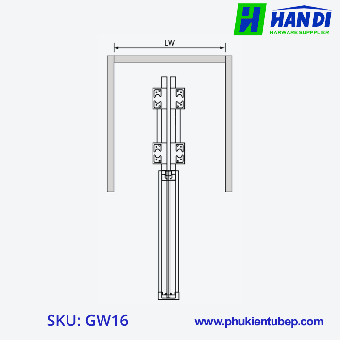 Giá treo mắc áo 8 nút GARIS GW16