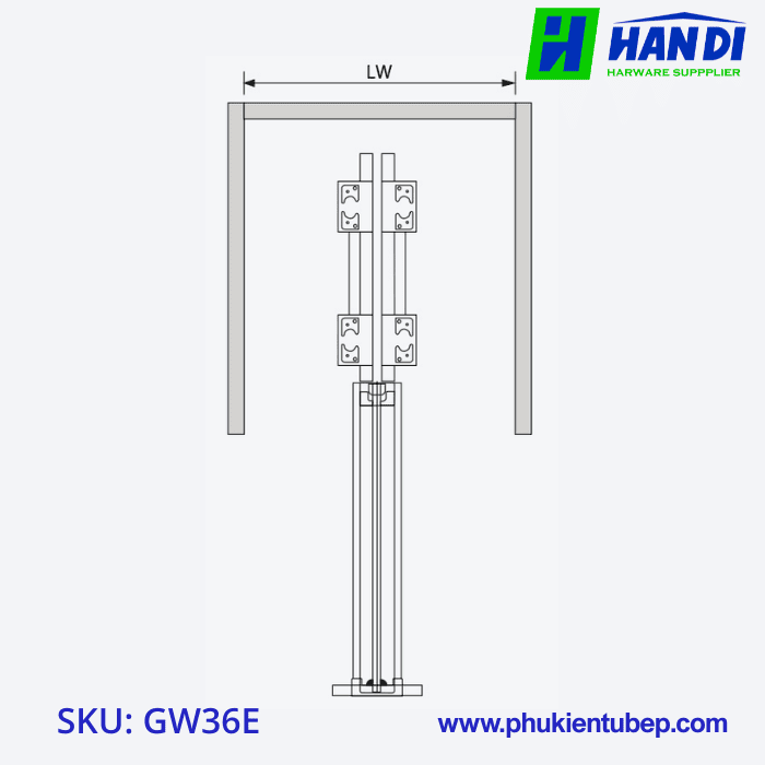 Giá treo mắc áo 7 nút GARIS GW36E