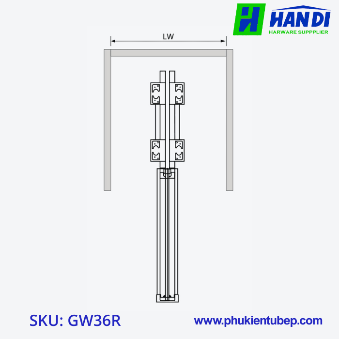 Giá Treo Mắc Áo 8 Nút GARIS GW36R