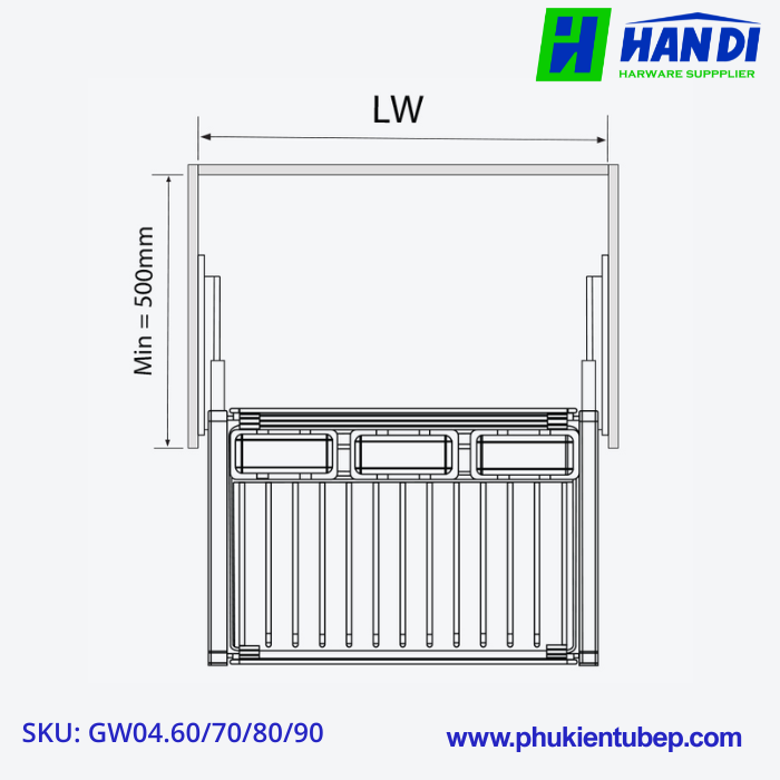 Giá treo quần âu đa năng GARIS GW04.60/ 70/ 80/ 90