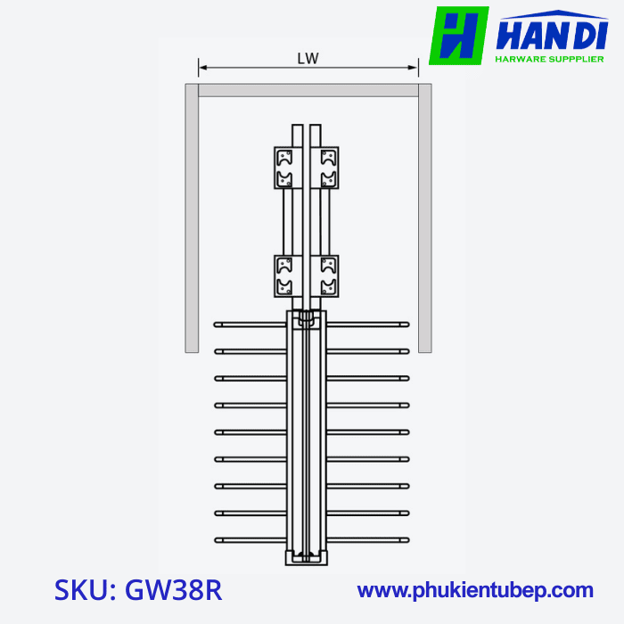 Giá treo quần âu đơn cân GARIS GW38R