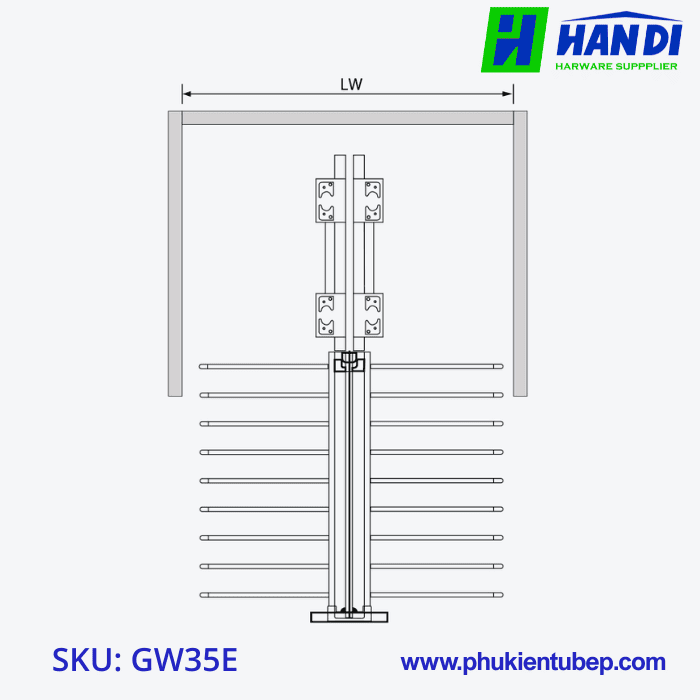 Giá treo quần âu đôi GARIS GW35E