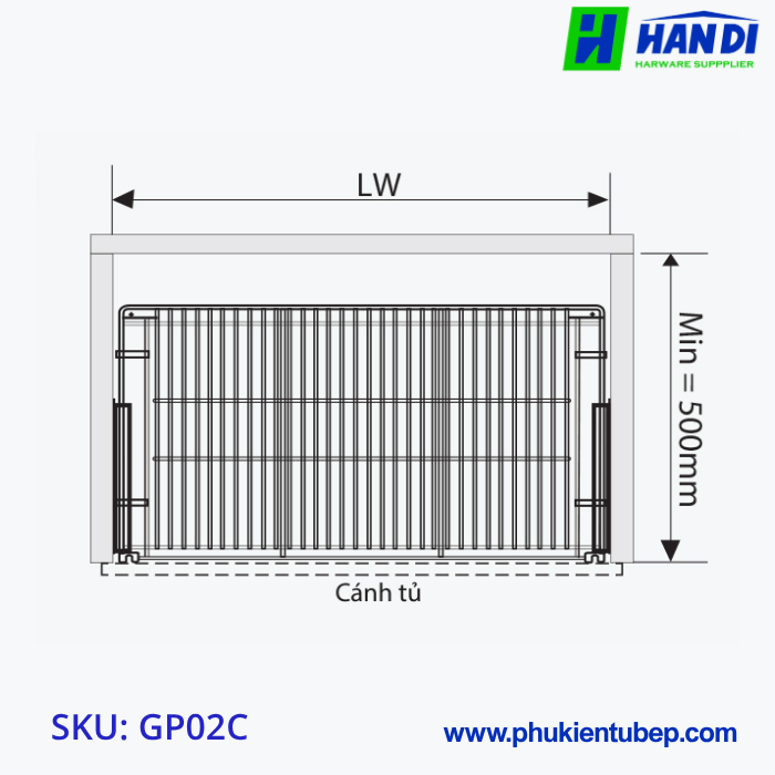 Giá xoong nồi nan dẹt GARIS GP02.60C/ 70C/ 80C/ 90C
