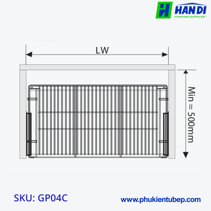 Giá Xoong Nồi Nan Dẹt GARIS GP04.60C, GP04.70C, GP04.80C, GP04.90C