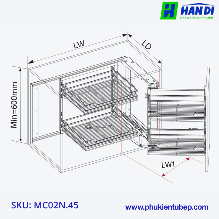 Hệ góc liên hoàn thông minh GARIS MC02N.45