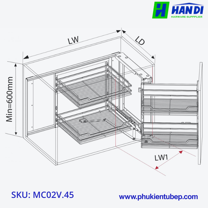 Hệ góc liên hoàn thông minh GARIS MC02V.45
