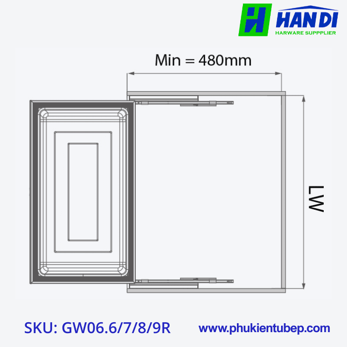 Ngăn kéo để đồ gập GARIS GW06.6R/ 7R/ 8R/ 9R