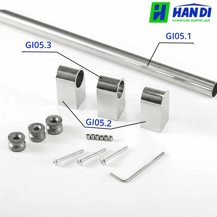 Thanh treo và bas inox GARIS GI05.1, GI05.2, GI05.3