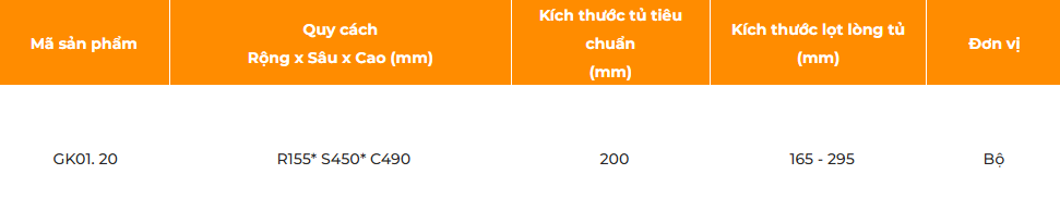 Giá dao thớt, gia vị, chai lọ GARIS GK01.20