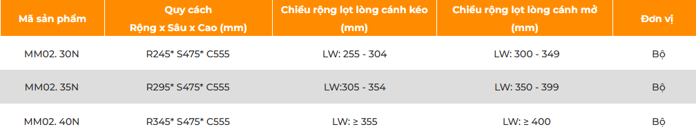 Giá dao thớt gia vị nan Oval GARIS MM02.30N, MM02.35N, MM02.40N