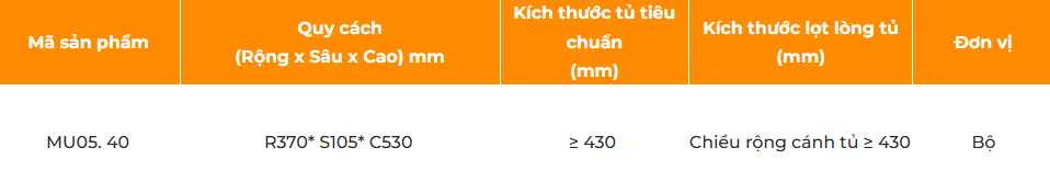 Giá để chai lọ, chất tẩy rửa GARIS MU05.40