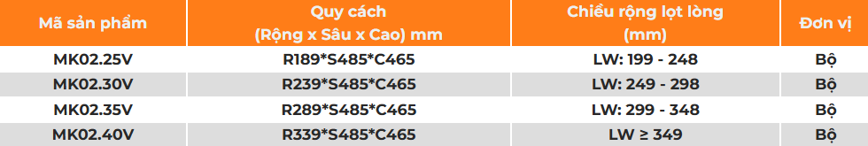 Giá đựng gia vị chai lọ nan Oval GARIS MK02.25V, MK02.30V, MK02.35V, MK02.40V