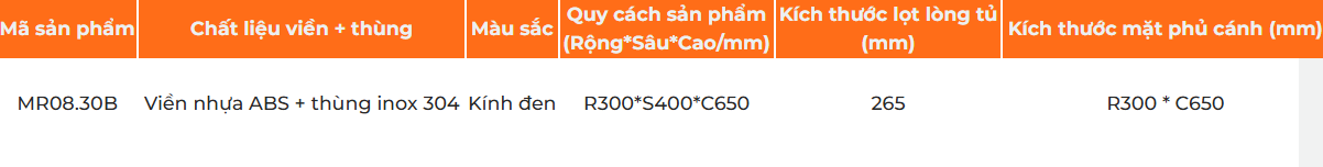thùng gạo mặt kính đen GARIS MR08.30B