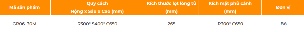 Thùng gạo mặt gương, 1 khoang GARIS GR06.30M
