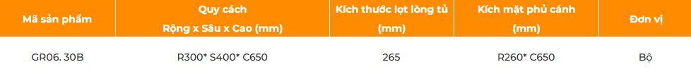 Thùng Gạo Mặt Kính Đen, 1 Khoang GARIS GR06.30B