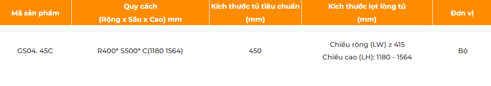 Tủ đồ khô 4 tầng, rổ nan dẹt GARIS GS04.45C
