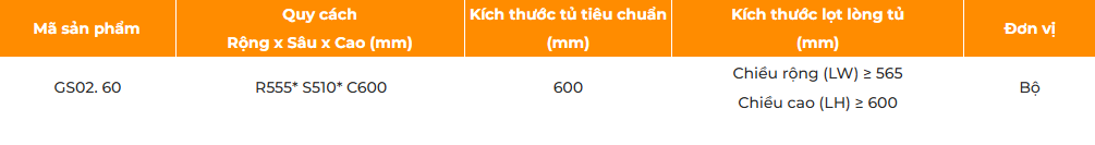 Tủ đồ khô 2 tầng, rổ inox hộp GARIS GS02.60