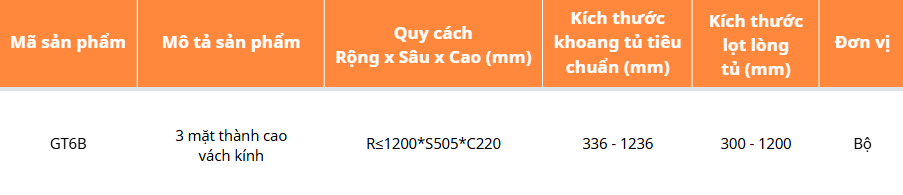 Tủ đồ khô ngăn kéo độc lập GARIS GT6B