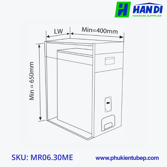 Thùng gạo điện tử mặt gương GARIS MR06.30ME