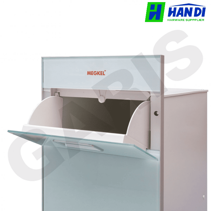 Thùng gạo mặt kính trắng xanh, 1 khoang GARIS MR06.30W