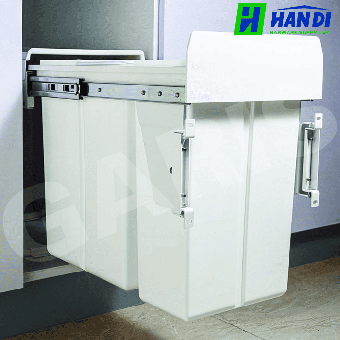Thùng rác đôi màu trắng GARIS GW06.30W