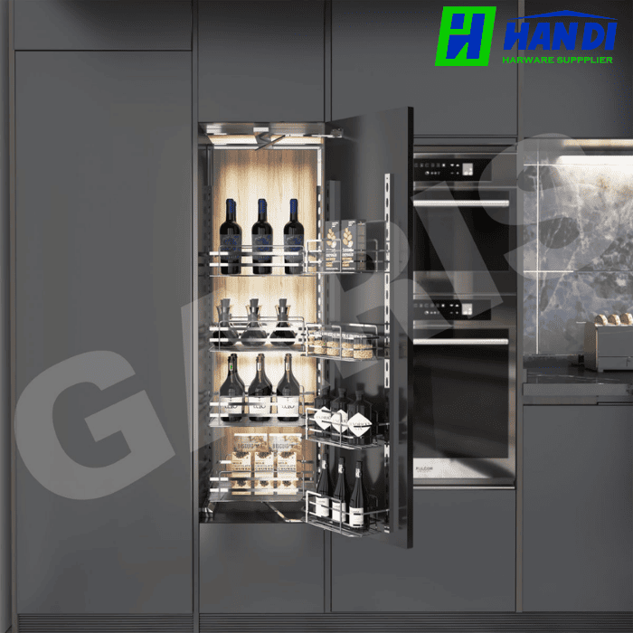 Tủ đồ khô 4 tầng, rổ nan dẹt GARIS GS04.45C