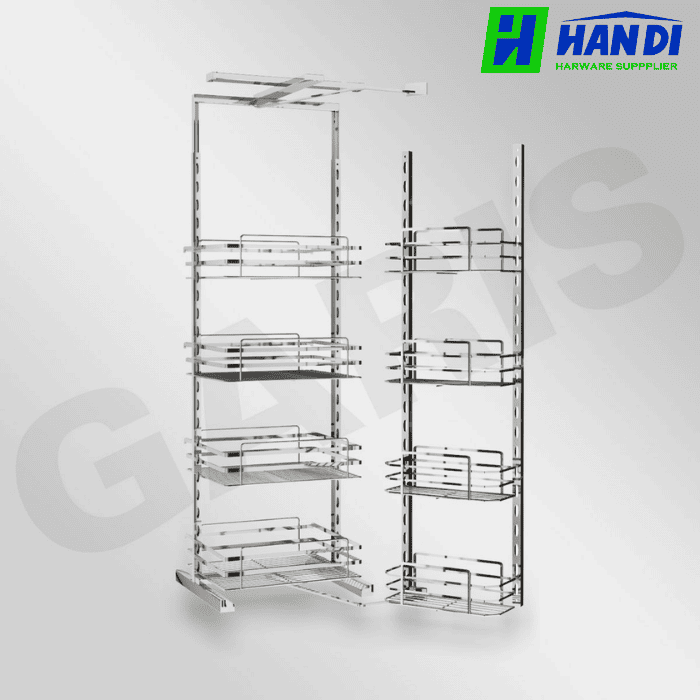 Tủ đồ khô 4 tầng, rổ nan dẹt GARIS GS04.45C