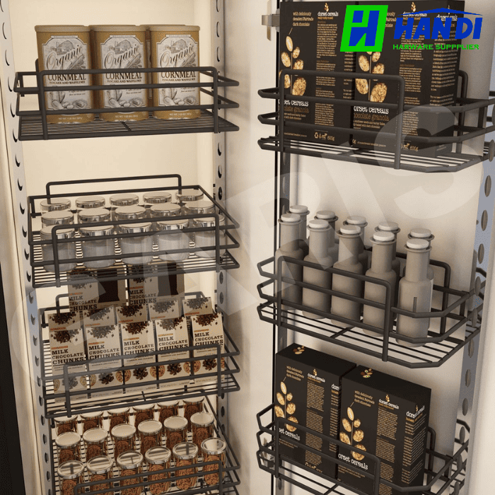 Tủ đồ khô 6 tầng, rổ nan oval GARIS MS6.45N, MS6.60N