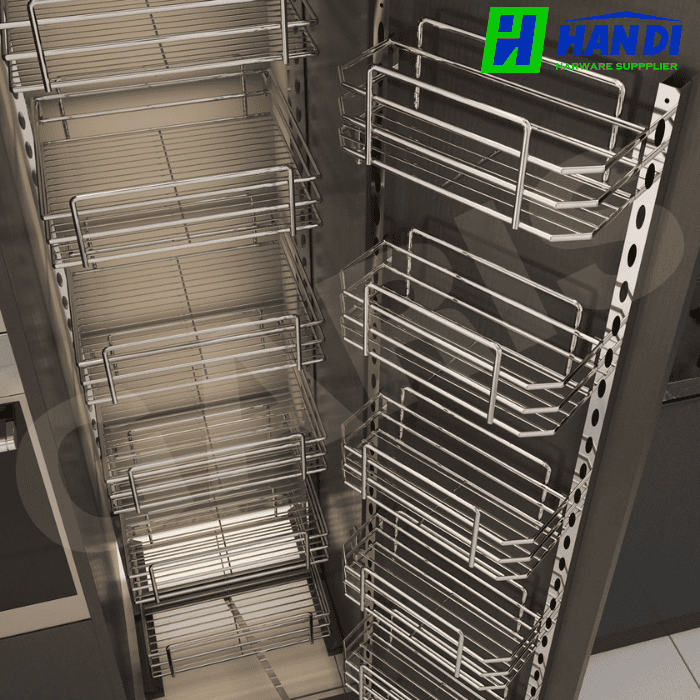 Tủ đồ khô 6 tầng, rổ nan oval GARIS MS6.45V