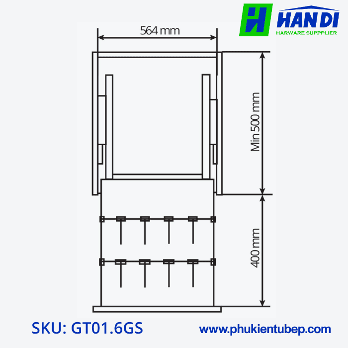 Tủ đồ khô ngăn kéo độc lập GARIS GT01.6GS