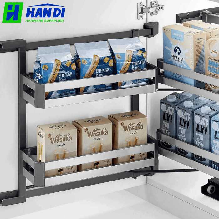 Tủ đồ khô 2 tầng, rổ inox hộp GARIS GS02.60