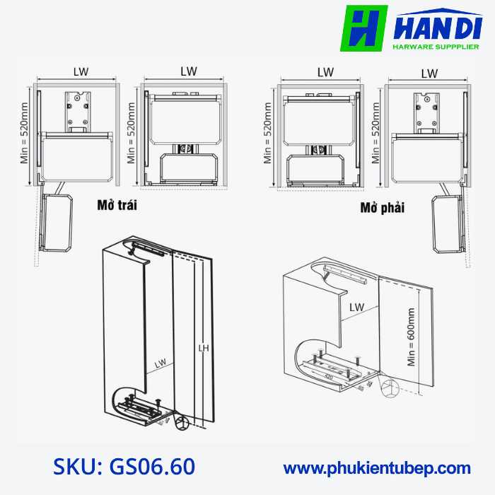 Tủ đồ khô 6 tầng, rổ inox hộp GARIS GS06.60