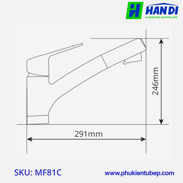 Vòi rửa bát Nhật Bản GARIS MF81C