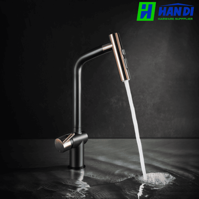 Vòi rửa cao cấp đen nhám GARIS MF16R