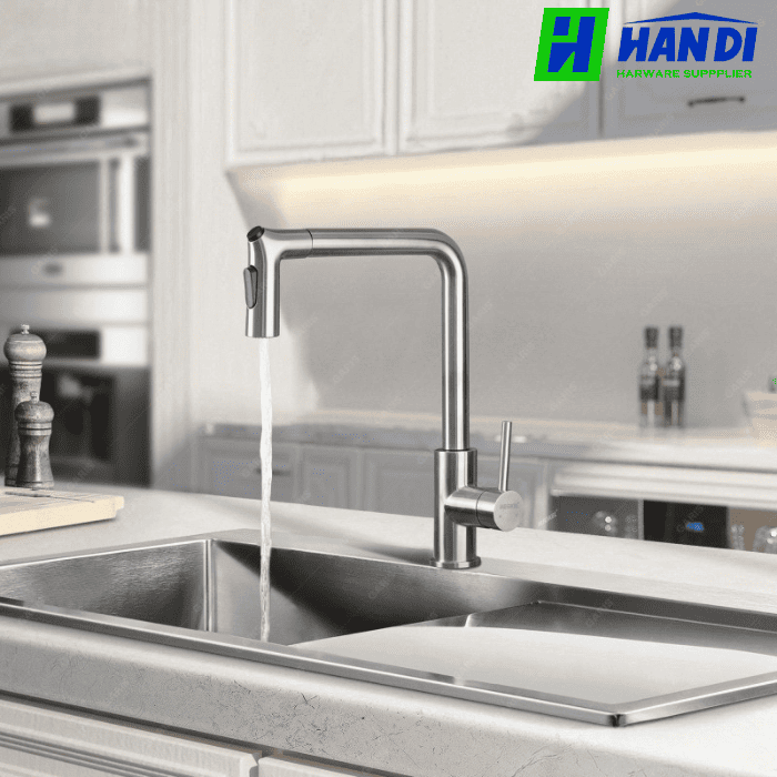 Vòi rửa cao cấp xước mờ GARIS MF17E