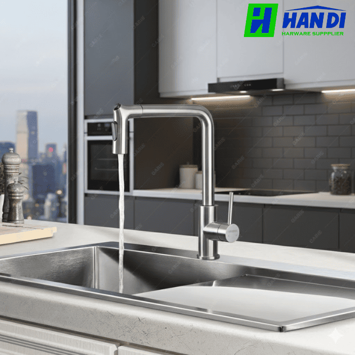 Vòi rửa cao cấp xước mờ GARIS MF17E