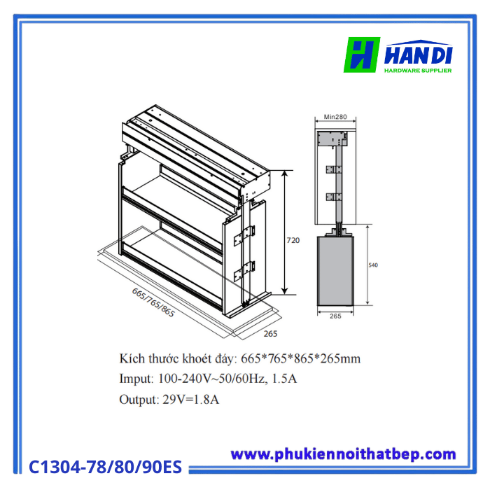 giá bát nâng hạ Grob C1304