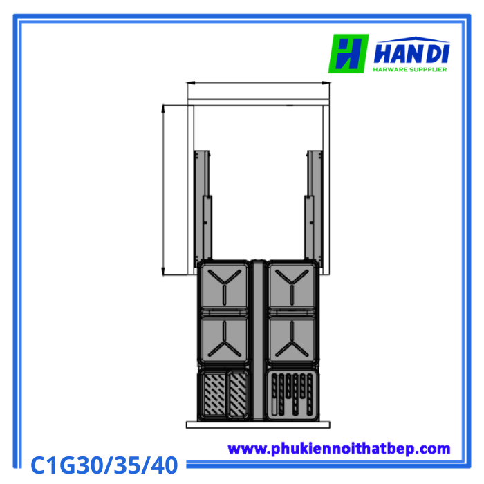Kệ đựng dao thớt gia vị, chai lọ Grob C1G30, 35, 40