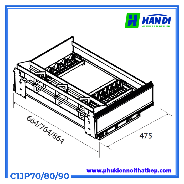 Kệ đựng gia vị, bát đĩa đa năng Grob C1JP70, C1JP80, C1JP90